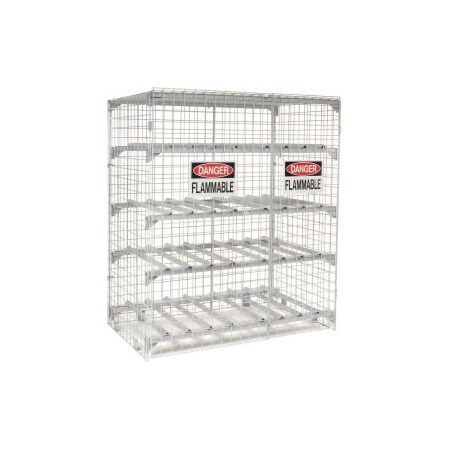 Global Equipment Horizontal 12 Cylinder Storage Cabinet, Manual Close 116203